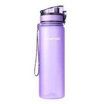 Water filter bottle Aquaphor City 500 ml (lavender) with replaceable 150 l cartridge, matt coating, protective cap and strap