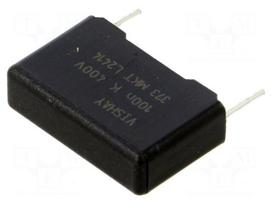 Capacitor: polyester | 0.1uF | 220V | 400VDC | 15mm | ±10% | 17.5x5x11mm