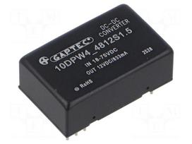Converter: DC/DC | 10W | Uin: 18÷75VDC | Uout: 12VDC | Iout: 833mA | THT