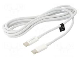 Cable | USB 2.0 | USB C plug,both sides | 1.5m | white | 480Mbps | 60W
