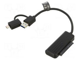 USB to SATA adapter | SATA plug,USB A plug,USB C plug | 5Gbps