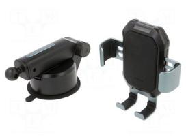 Car holder | black | for dashboard | snapped-in