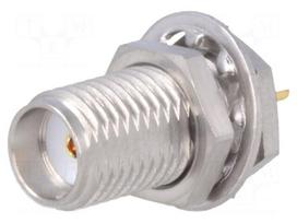 Connector: SMA | socket | female | straight | 50Ω | soldering