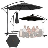 Produktai namams ir sodui // Lauke | Sodo baldai // Parasol Ogrodowy Boczny Z Regulacją Pochyłu  350 x 250cm Antracyt
