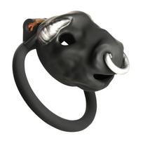 XR Brands Bull Chastity Cage Black - Adjustable Secure System by XR Brands