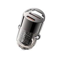 Yesido Y68 Automobilinis Įkroviklis PD 30W USB-A+C Juodas