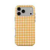Tuscan Sun - Yellow Plaid iPhone 17 Pro Max Case, Tough (MagSafe) / N/A