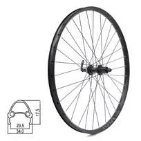 Galinis ratas HAIBIKE RODI TRYP30 Tubeless Ready 29" // diskiniai Center-Lock, 32H, kasetė, QR, aliuminis