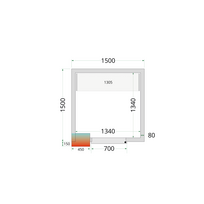 Šaldymo kamerų plokštės 80 mm CR 150x150x220
