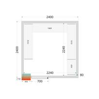Šaldymo kamerų plokštės 80 mm CR 240x240x220