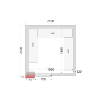 Šaldymo kamerų plokštės 120 mm CR 210x210x220