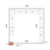 Šaldymo kamerų plokštės 80 mm CR 300x300x220 WD