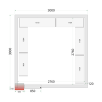 Šaldymo kamerų plokštės 120 mm CR 300x300x220 WD