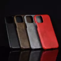 „Crong Essential“ dangtelis – PU odinis dėklas, skirtas „iPhone 11 Pro“ (juodas)
