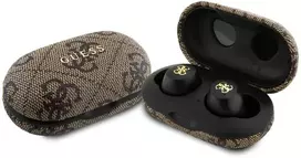 Guess GUTWSP4EGW TWS Bluetooth ausinės + ENC Dock Ruda/Ruda 4G Metalas | ATSPĖK