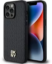 Apple iPhone 13 Pro Max DKNY odinis dėklas Pattern Metal Logo MagSafe (DKHMP13XPSHRPSK) juodos spalvos