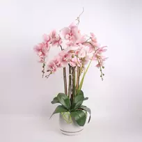 Home4You Dirbtinių gėlių puokštė Orchid Garden Queen 68 cm šviesiai rožinė