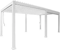Home4You Pavėsinė MIRADOR-111 3012.5x5914x2508 mm balto aliuminio