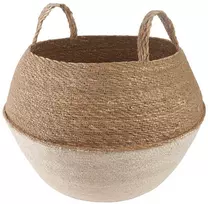 Vazonas su rankenomis Balta Ø 45 x 36 cm 100% Jūros žolė