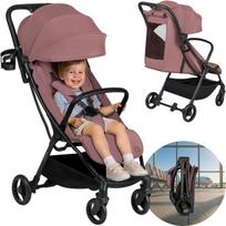Sportinis vežimėlis lengvas, kompaktiškas, auto-fold, iki 22 kg – Lionelo Agia Pink Mauve