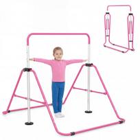 Costway vaikiškas gimnastikos strypas, 90–130 cm, rožinis