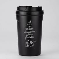Metalinis termopuodelis "Kalėdų džiaugsmo pilnas puodelis" (400ml), Balta
