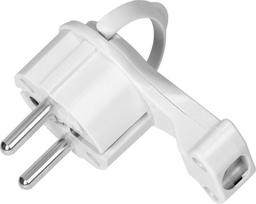 Kampinis uni-schuko kištukas 16a 230v baltas, įžeminimas, 3 vnt.