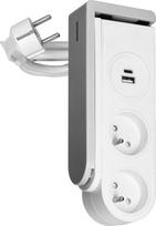 Prailginimo laidas su Usb-c ir Usb-a, tvirtinamas prie stalo