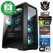INTOP AQUA Ryzen 7 5700X 16GB 500GB SSD RTX 5050 8GB WiFi WIN11 POWERED BY COUGAR
