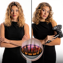 CECOTEC Hair Dryer | DryGlam Waves i-Sensor Pro | 1600 W | 4 temperature settings | Ionic function | Black | Diffuser nozzle