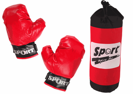 LEAN Toys Boxing Set: Punching Bag + Velcro Gloves