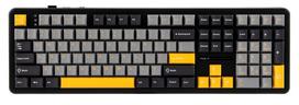 F108 Gray+Orange+Deep Gray Gasket Keyboard with Volcano RGB Switches AULA
