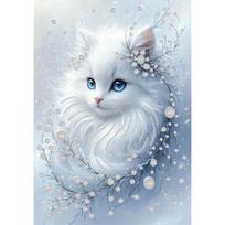 Pearl Painting Kit Noble Cat Frameless Handicraft DIY Bedroom Decoration Living Room Wall Art Room Decoration Art Craft Decoration 30x40cm
