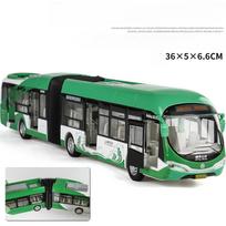 Pekino dviejų sekcijų autobuso žaislinis modelis su garsu, šviesa, atitraukiamomis durelėmis, atidaromu lydinio automobilio dovanų B311