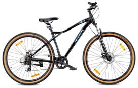 Kalnų dviratis MTB 29 colių, 7 pavaros, aliuminis, lengvas, amortizatorius, Shimano diskiniai stabdžiai, rėmas L 19 colių, Verdant Shred, juodas