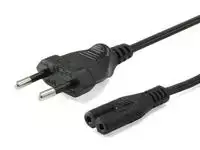 Equip Equip IEC-Stromkabel 2pin maitinimo kabelis -> C7 3m St/Bu juodas