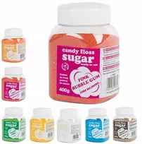 Gsg24 MIX Spalvotas aromatizuotas cukrus cukraus vatai RINKINYS 8x 400g