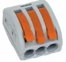 Simet Universali jungtis vieno ir kelių laidų kabeliams, 3 takelių 2,5 mm2 24A, pilka (ZU-403) (85123000)