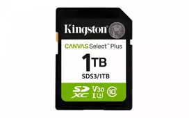 Atminties kortelė „Kingston“ SDXC „Canvas Select Plus Gen3“ 1 TB 150R 10 klasės UHS-I atmintis