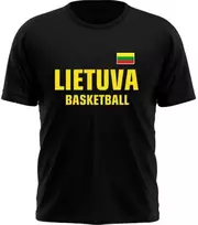 KG Lietuva Basketball Juodi Marškinėliai (Dydis 4XL ir 5XL), Dydis: 5XL