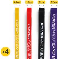 4Fizjo 4 POWER BAND mankštos pasipriešinimo juostų rinkinys
