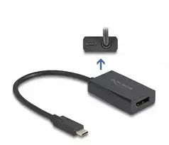Delock Adapteris DisplayPort Buchse zu USB Type-C™ Stecker - (DP Alt Mode) 4K mit PD 85 W