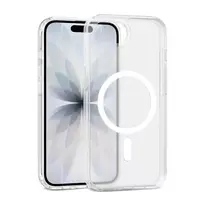 Dėklas Crong Hybrid Matte Magnetic - MagSafe Case iPhone 17e / 16e (Baltas)