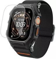 SPIGEN LITE FIT PRO IR GRŪDINTAS STIKLAS APPLE WATCH ULTRA 1 / 2 / 3 (49 MM) MATINĖ JUODA