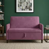 Sofa su saugojimo vieta Violetinė 122 x 78 x 87 cm Poliesteris