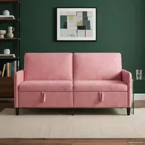 Sofa su saugojimo vieta Rožinė 172 x 78 x 87 cm Poliesteris