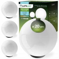 Lauko apšvietimas, 4x LED sodo saulės šviestuvai RUTULYS 20 cm smaigomi