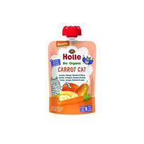 Morkų tyrelė su mangais, bananais ir kriaušėmis CARROT CAT, kūdikiams nuo 6 mėn., biodinaminė