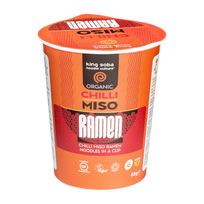 Greitai paruošiami makaronai MISO RAMEN su aitriąja paprika, ekologiški