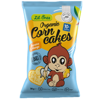 Kukurūzų trapučiai su bananais ir mangais kūdikiams nuo 10 mėn., ekologiški